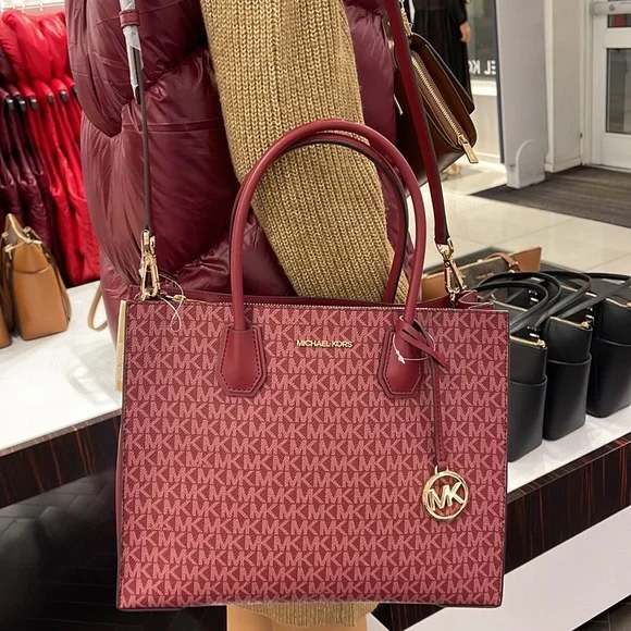 MICHAEL KORS MERCER LARGE SATCHEL 
MULBERRY MULTI - Picture 2 of 16